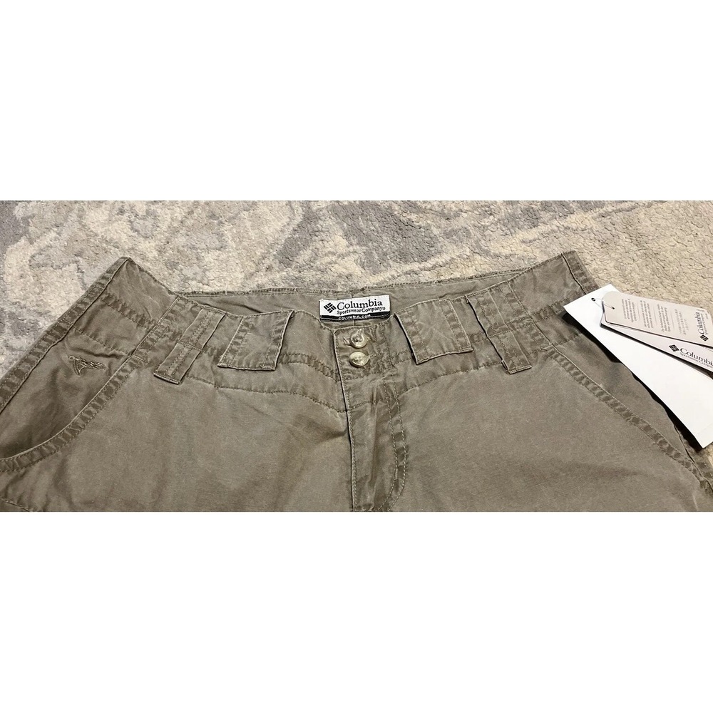 New Women's Columbia Beige Brown Capri Pants Sz 4 Cotton - Picture 3 of 6
